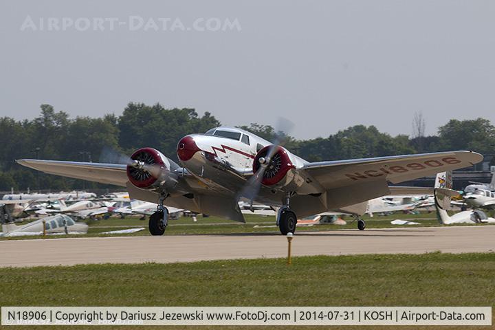 N18906, Beech C24R C/N MC-522, Lockheed 12A Electra Junior  C/N 1277, NC18906