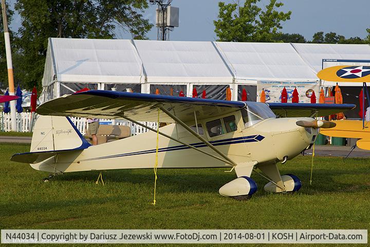 N44034, 1946 Taylorcraft BC12-D C/N 9834, Taylorcraft BC12-D  C/N 9834, NC44034