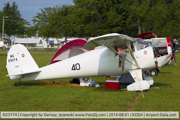 N25174, 1939 Luscombe 8A Silvaire C/N 1098, Luscombe 8A Luscome Master  C/N 1098, NC25174