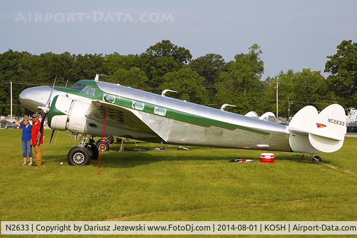 N2633, 1940 Lockheed 12A Electra Junior C/N 1281, Lockheed 12A Electra Junior  C/N 1281, NC2633