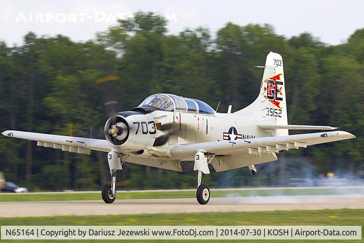 N65164, 1955 Douglas EA-1E Skyraider AD-5W C/N 55-471DH, Douglas EA-1E Skyraider  C/N 55-471DH, N65164