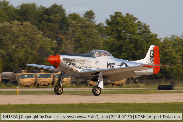 N4132A, 1944 North American P-51D Mustang C/N 122-40985, North American P-51D Mustang 