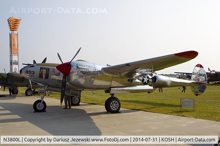 N3800L, 1945 Lockheed P-38L-5-LO Lightning C/N 422-8342, Lockheed P-38L Lightning 