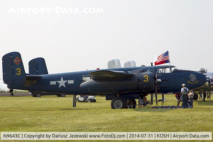 N9643C, 1944 North American B-25J Mitchell Mitchell C/N 108-47512, North American B-25J Mitchell 