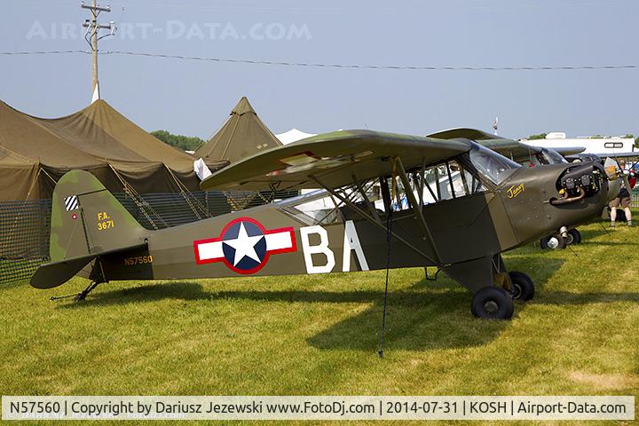N57560, 1943 Piper J3C-65 Cub C/N 10146, Piper J3C-65 Cub  C/N 10146, N57560