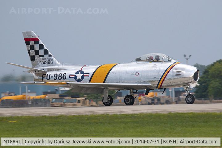 N188RL, 1952 North American F-86F Sabre C/N 191-682, Coleman Warbird Museum Inc CWF-86-F-30-NA Sabre  C/N 524986CW, NL188RL