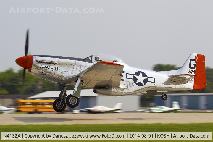 N4132A, 1944 North American P-51D Mustang C/N 122-40985, North American P-51D Mustang 
