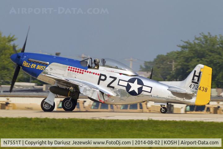 N7551T, 1944 North American P-51D Mustang C/N 122-38997, North American P-51D Mustang 