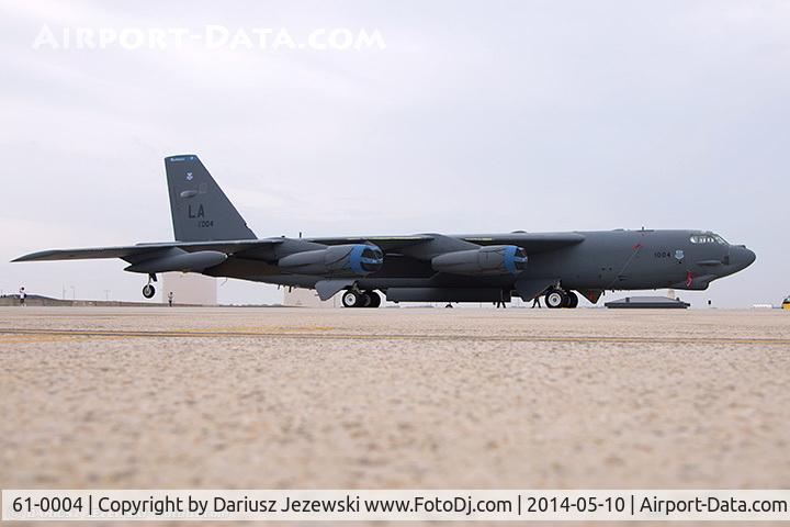 61-0004, 1961 Boeing B-52H Stratofortress C/N 464431, B-52H Stratofortress 61-0004 LA from 20th BS 20th BS 