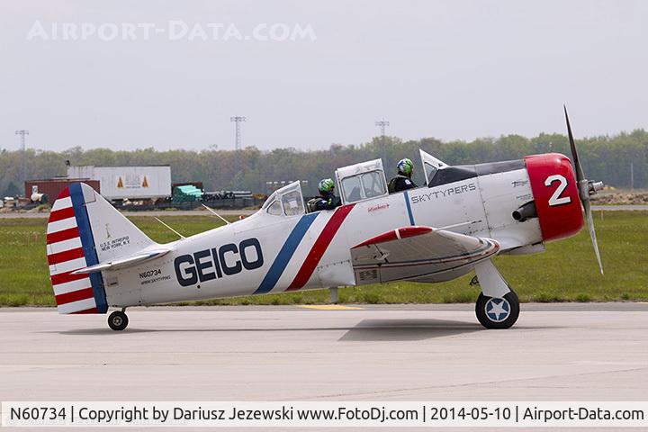 N60734, 1940 North American SNJ-2 Texan C/N 2032, North American SNJ-2 Texan C/N 2032 - Geico Skytypers, N60734