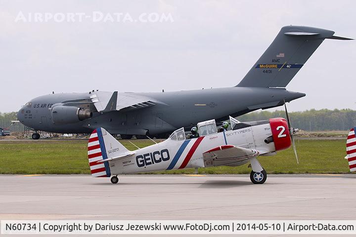 N60734, 1940 North American SNJ-2 Texan C/N 2032, North American SNJ-2 Texan C/N 2032 - Geico Skytypers, N60734