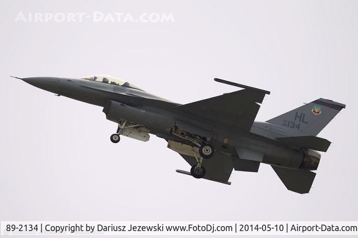 89-2134, 1989 General Dynamics F-16CG Night Falcon C/N 1C-287, F-16CM Fighting Falcon 89-2134 HL from 421st FS 