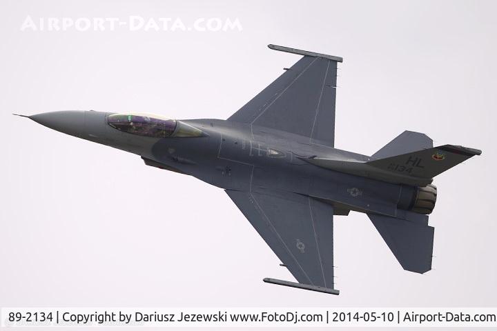 89-2134, 1989 General Dynamics F-16CG Night Falcon C/N 1C-287, F-16CM Fighting Falcon 89-2134 HL from 421st FS 
