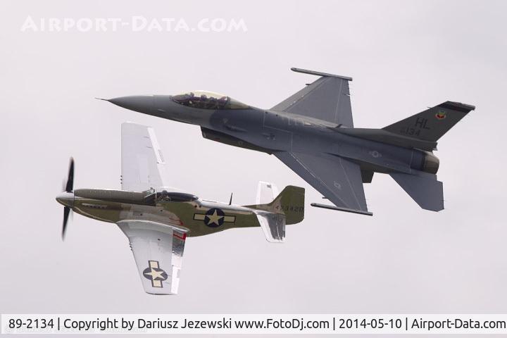 89-2134, 1989 General Dynamics F-16CG Night Falcon C/N 1C-287, F-16CM Fighting Falcon 89-2134 HL from 421st FS 