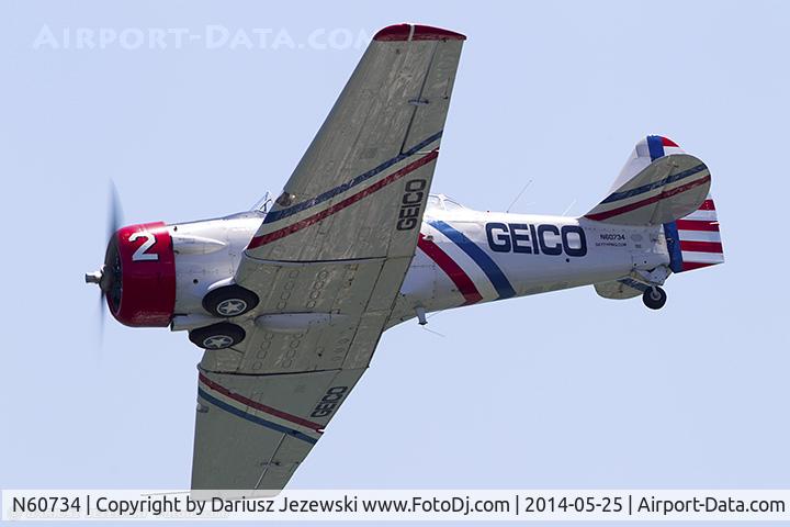N60734, 1940 North American SNJ-2 Texan C/N 2032, North American SNJ-2 Texan  C/N 2032 - Geico Skytypers, N60734