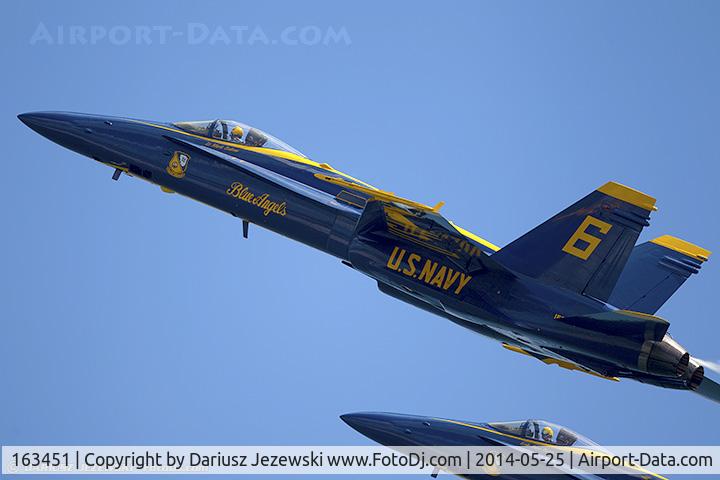 163451, 1988 McDonnell Douglas F/A-18C Hornet C/N 0662/C020, F/A-18C Hornet 163451 C/N 0662 from Blue Angels Demo Team  NAS Pensacola, FL