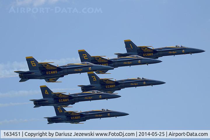 163451, 1988 McDonnell Douglas F/A-18C Hornet C/N 0662/C020, F/A-18C Hornet 163451 C/N 0662 from Blue Angels Demo Team  NAS Pensacola, FL