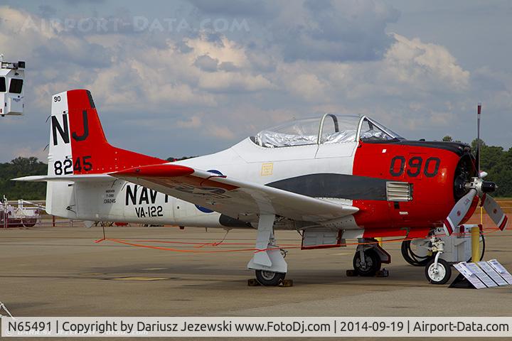 N65491, North American T-28B Trojan C/N 200-316 (138245), North American T-28B Trojan  C/N 138245, N65491