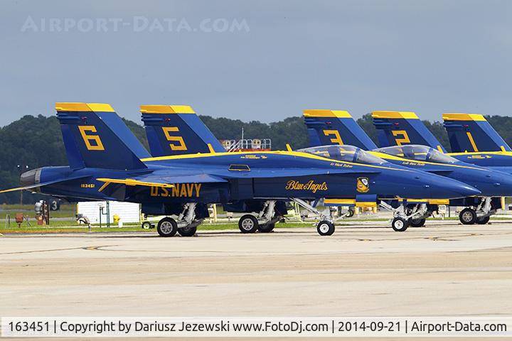 163451, 1988 McDonnell Douglas F/A-18C Hornet C/N 0662/C020, F/A-18C Hornet 163451 C/N 0662 from Blue Angels Demo Team  NAS Pensacola, FL