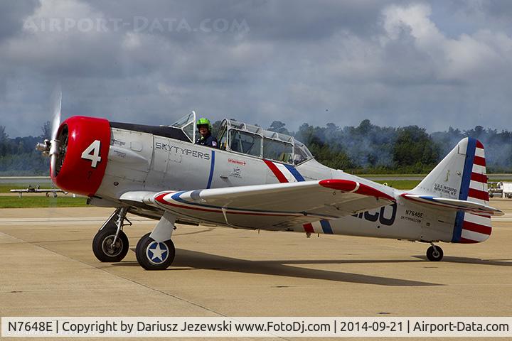 N7648E, 1942 North American SNJ-3 Texan C/N 78-6987, North American SNJ-3 Texan  C/N 786987 - Geico Skytypers, N7648E