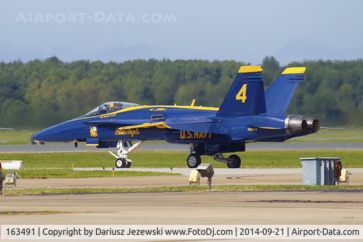 163491, 1988 McDonnell Douglas F/A-18C Hornet C/N 727/C048, F/A-18C Hornet 163491 C/N 0727 from Blue Angels Demo Team  NAS Pensacola, FL