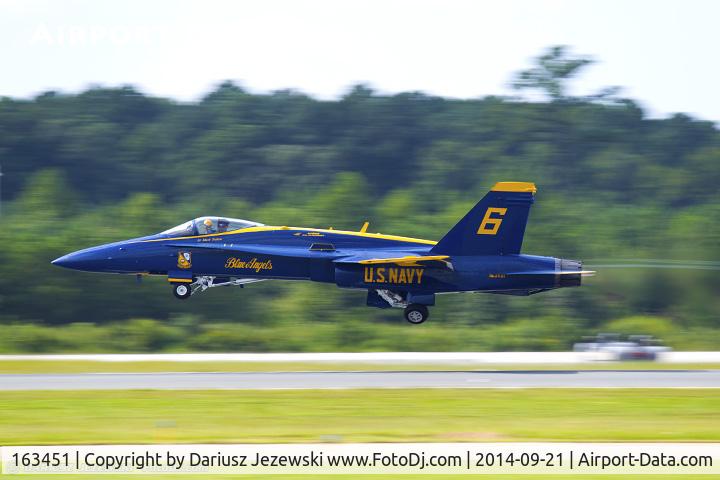 163451, 1988 McDonnell Douglas F/A-18C Hornet C/N 0662/C020, F/A-18C Hornet 163451 C/N 0662 from Blue Angels Demo Team  NAS Pensacola, FL
