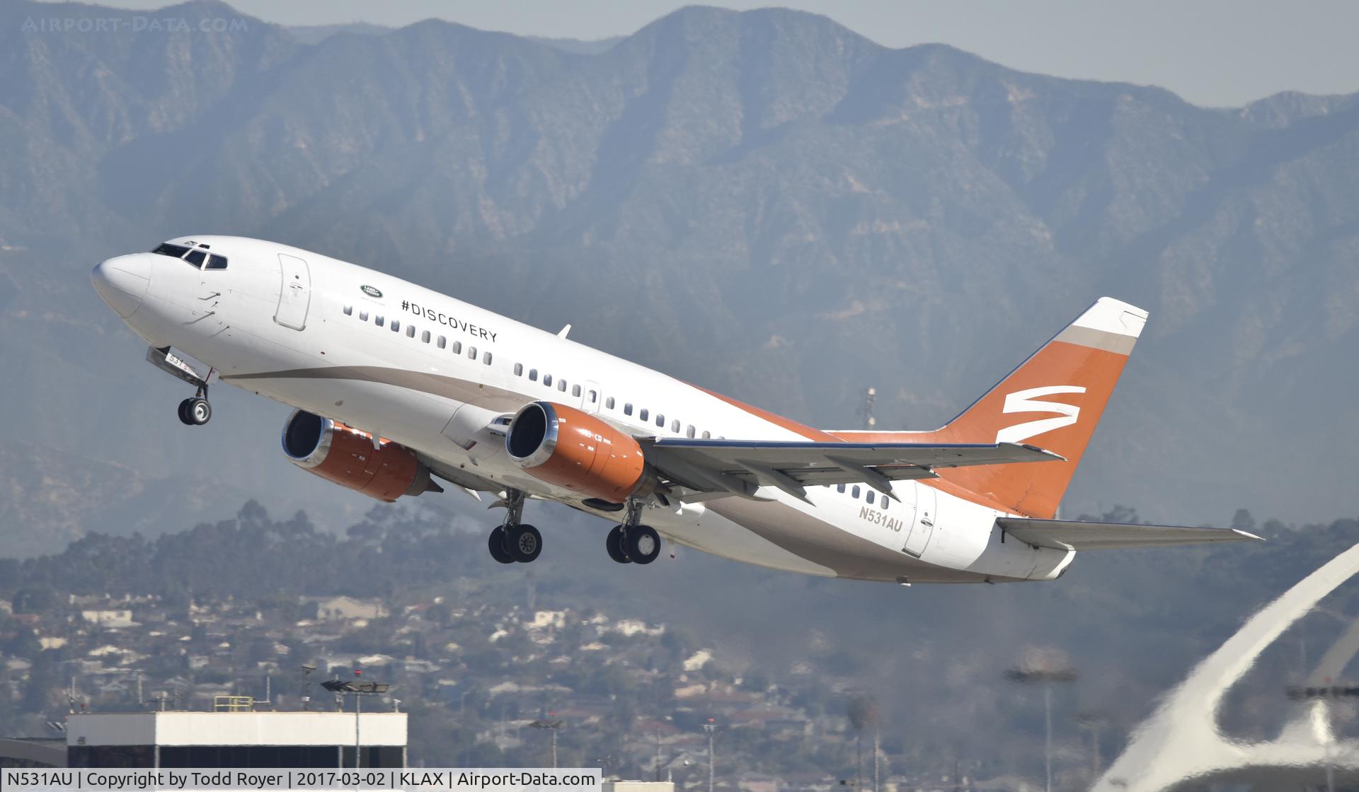 N531AU, 1989 Boeing 737-3B7 C/N 24478, Departing LAX