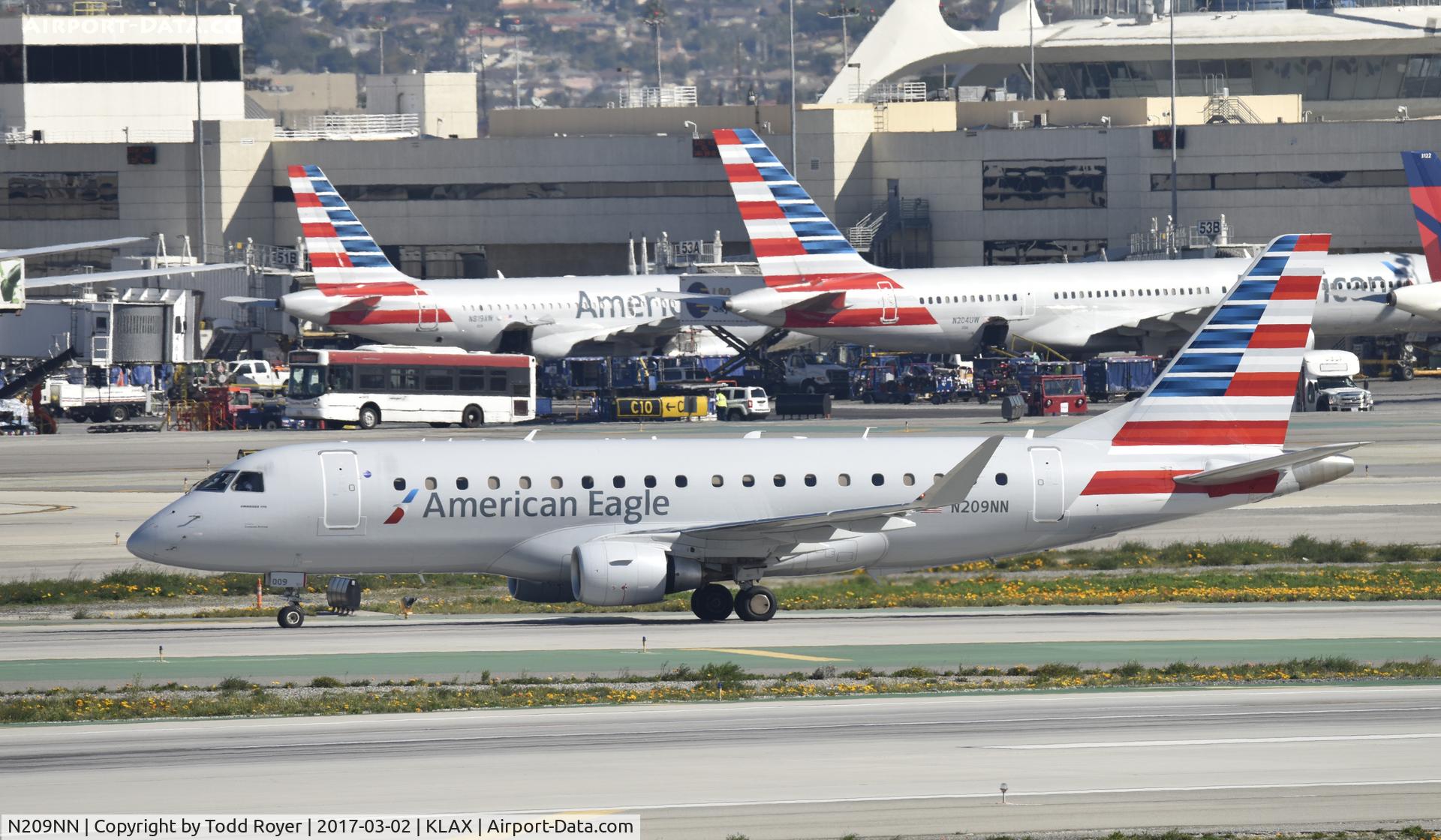N209NN, 2015 Embraer 175LR (ERJ-170-200LR) C/N 17000497, Arrived at LAX on 25L