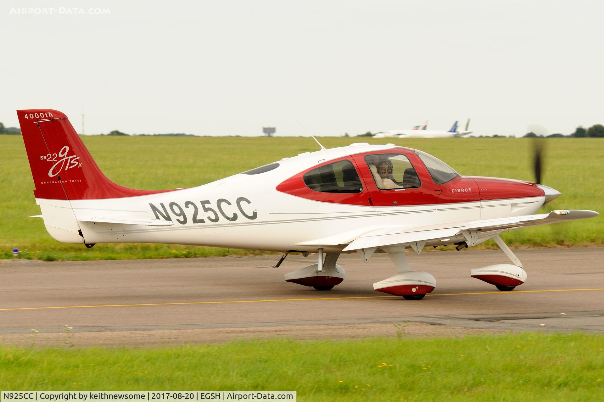 N925CC, 2008 Cirrus SR22 G3 GTSX Perspective C/N 2992, 4000th Cirrus leaving.