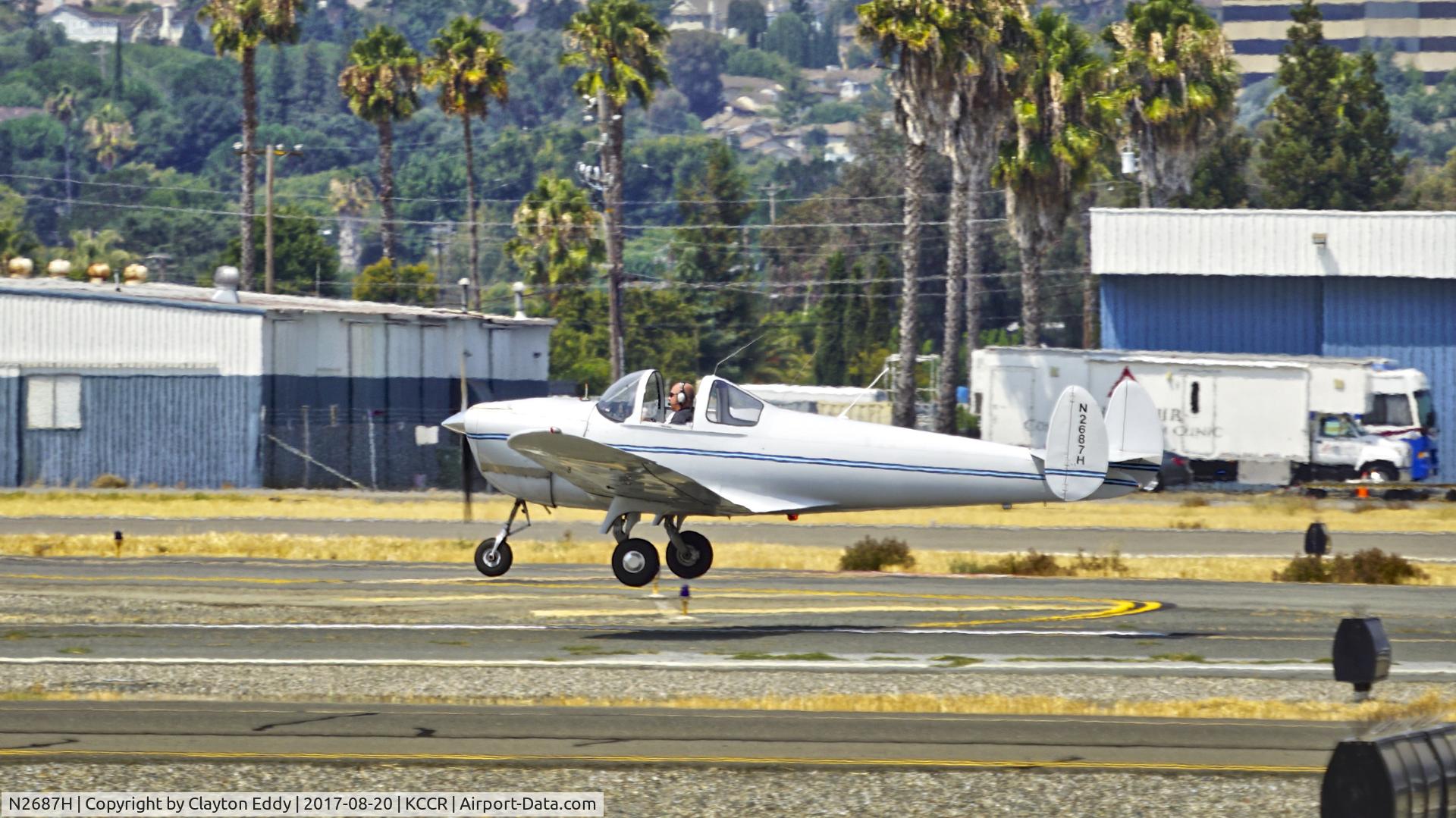 N2687H, 1946 Erco 415C Ercoupe C/N 3312, Buchanan Field Concord California. 2017.