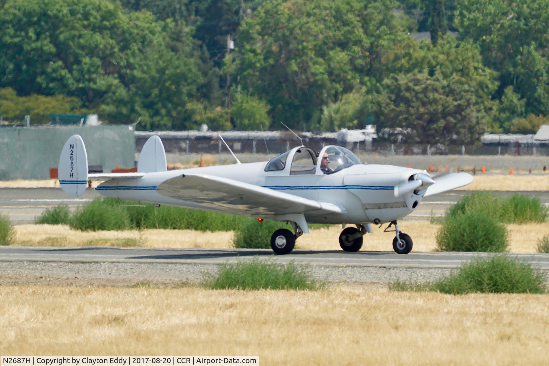 N2687H, 1946 Erco 415C Ercoupe C/N 3312, Buchanan Field Concord California. 2017.