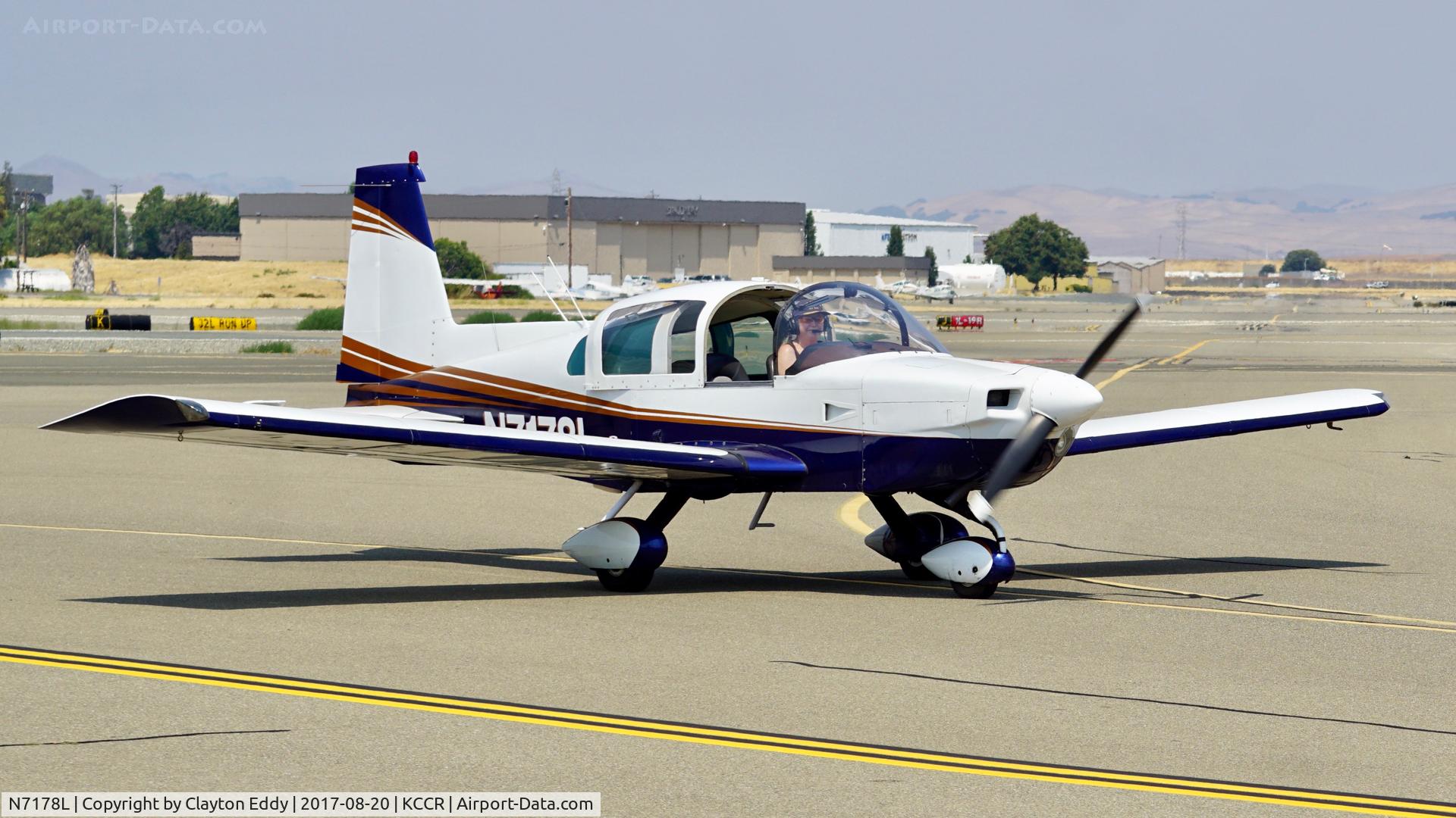 N7178L, 1974 Grumman American AA-5 Traveler C/N AA5-0678, Buchanan Field Concord California. 2017.