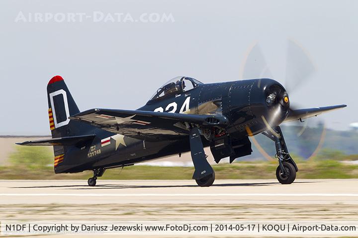 N1DF, 1948 Grumman F8F-2 (G58) Bearcat C/N D.1122, Grumman F8F-2  Bearcat  C/N 121748,  NX1DF