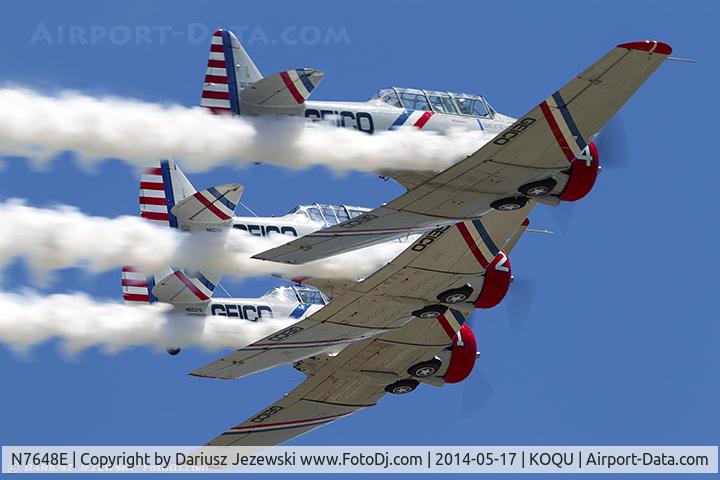 N7648E, 1942 North American SNJ-3 Texan C/N 78-6987, North American SNJ-3 Texan  C/N 786987 - Geico Skytypers, N7648E