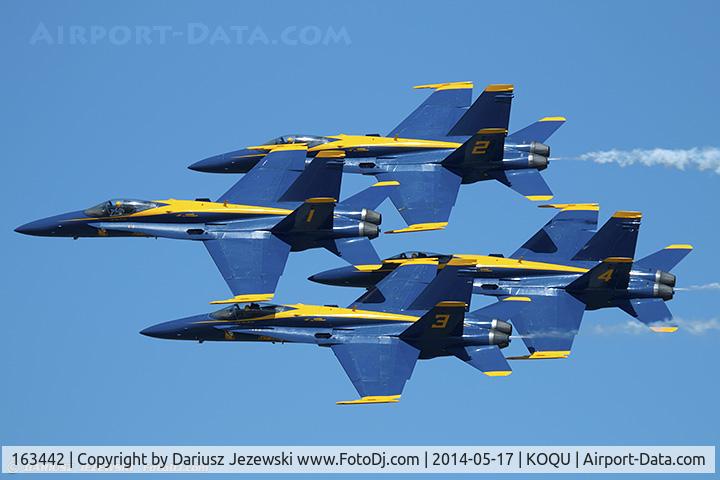 163442, 1987 McDonnell Douglas F/A-18C Hornet C/N 0645/C013, F/A-18C Hornet 163442 C/N 0645 from Blue Angels Demo Team  NAS Pensacola, FL