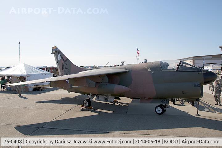 75-0408, 1975 LTV A-7D Corsair II C/N D-458, A-7D Corsair II 75-0408 - Quonset Air Museum