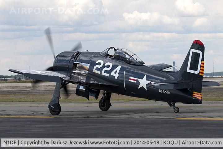 N1DF, 1948 Grumman F8F-2 (G58) Bearcat C/N D.1122, Grumman F8F-2  Bearcat  C/N 121748,  NX1DF