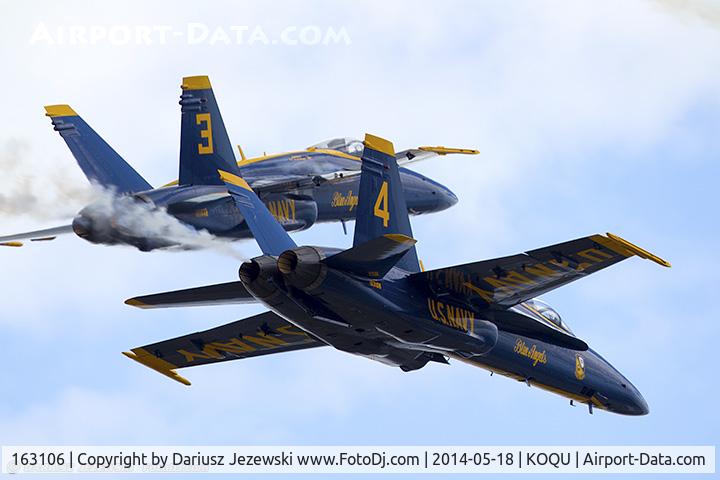 163106, McDonnell Douglas F/A-18A Hornet C/N 0495, F/A-18A Hornet 163106 C/N 0495 from Blue Angels Demo Team  NAS Pensacola, FL