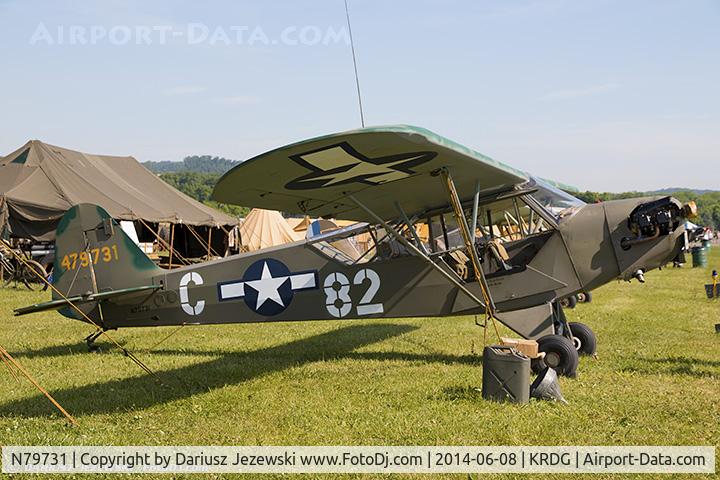 N79731, 1944 Piper L-4H Grasshopper (J3C-65D) C/N 12027, Piper L-4H Grasshopper C/N 12027, N79731