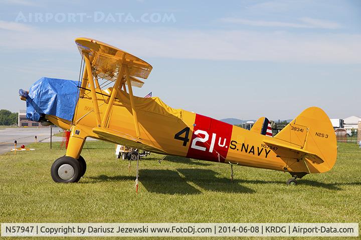 N57947, 1942 Boeing A75N1(PT17) C/N 75-4392, Boeing A-75N1 (PT-17) Stearman  C/N 75-4392, N57947
