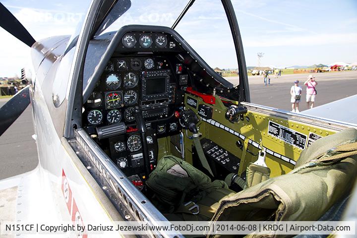 N151CF, 1944 North American P-51D Mustang C/N 44-84933N, Cockpit of North American P-51D Mustang 
