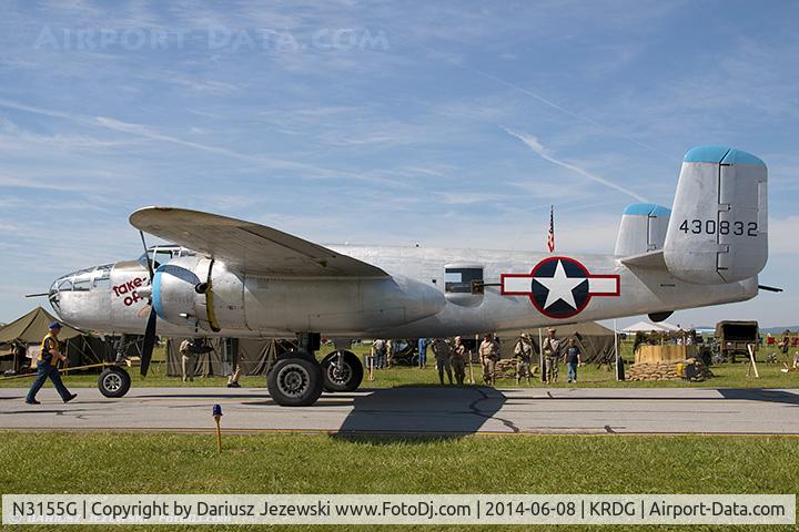 N3155G, North American TB-25N Mitchell C/N 108-34107, North American TB-25N Mitchell 