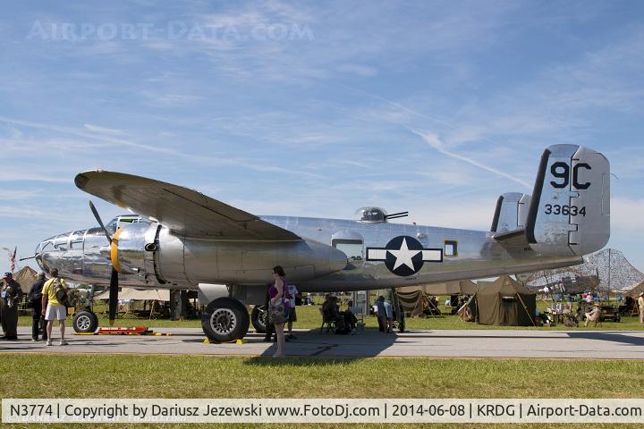 N3774, 1943 North American B-25D Mitchell C/N 100-23960, North American B-25C Mitchell 