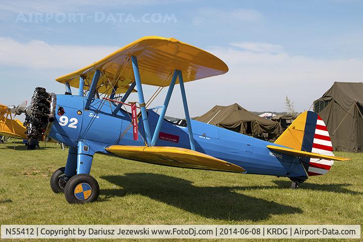 N55412, 1941 Boeing A75L300 C/N 75-1551, Boeing A-75L300 PT-13 Kaydet  C/N 75-1551, N55412