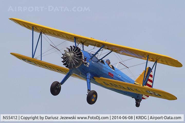 N55412, 1941 Boeing A75L300 C/N 75-1551, Boeing A-75L300 PT-13 Kaydet  C/N 75-1551, N55412
