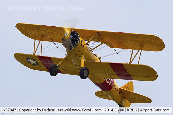 N57947, 1942 Boeing A75N1(PT17) C/N 75-4392, Boeing A-75N1 (PT-17) Stearman  C/N 75-4392, N57947