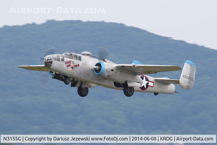 N3155G, North American TB-25N Mitchell C/N 108-34107, North American TB-25N Mitchell 