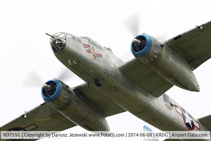 N3155G, North American TB-25N Mitchell C/N 108-34107, North American TB-25N Mitchell 