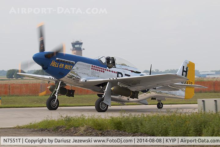 N7551T, 1944 North American P-51D Mustang C/N 122-38997, North American P-51D Mustang 
