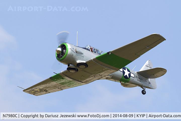 N7980C, 1943 North American SNJ-5 Texan Texan C/N 43938, North American SNJ-5 Texan 
